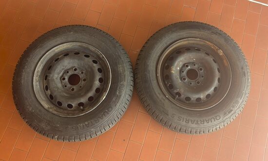 BARUM | 2 gomme + cerchi per Fiat Panda 2° generazione (155/80 R13 T) - 4 stagioni